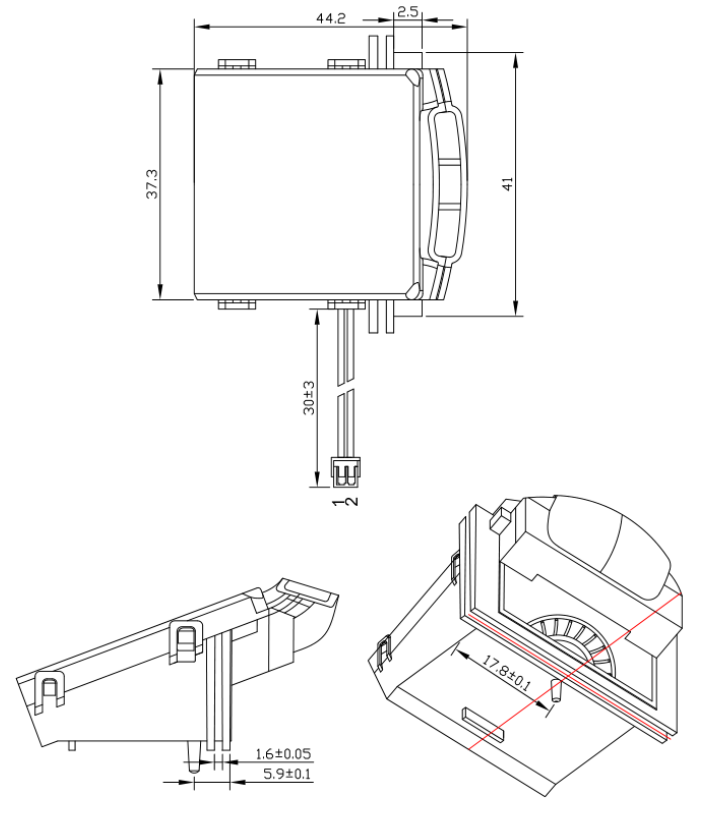 Low operating voltage Blower BA3510H05B Engineering Drawing.png Low operating voltage Blower BA3510H05B Engineering Drawing.png